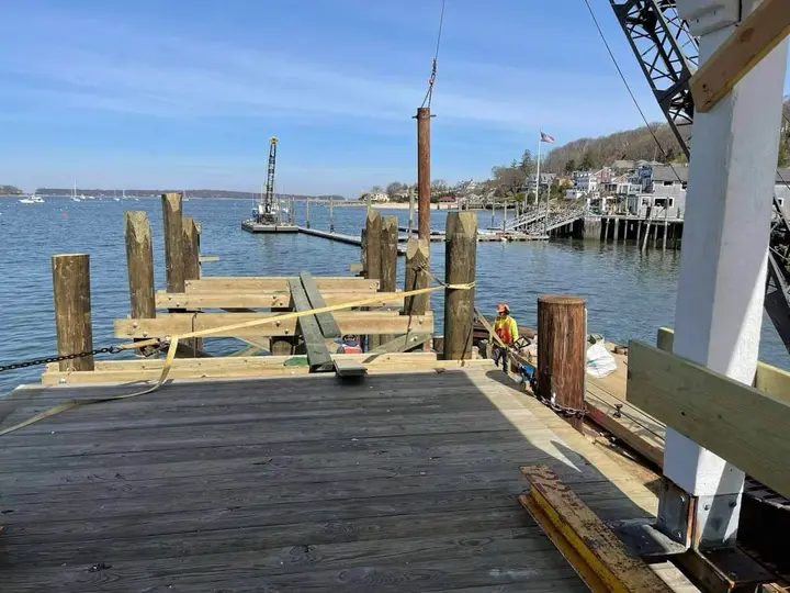 Northport Village Dock repair underway, expected completion in May