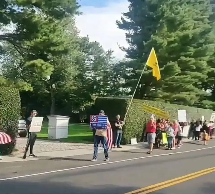 Residents sound off on Ocean Avenue protests and use of swastikas on public property at Village board meeting