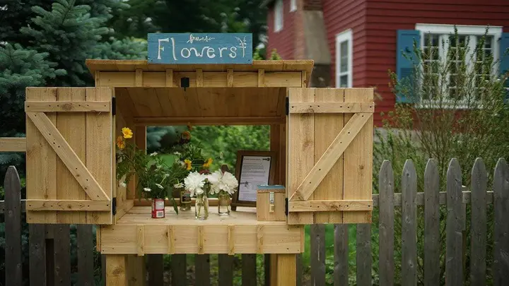 Little free flower stand is a magnet for positivity and kindness