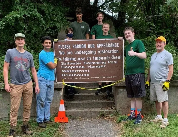 Boy Scout Joseph Luft rebuilds steps on Vanderbilt Museum Trail