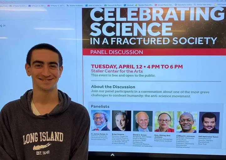 Northport High School student’s question selected for event featuring prominent scientists